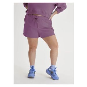 Girlfriend Collective 50/50 Sweat Short Womens S Tulipwood Purple New Lounge